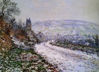 Monet, Claude Oscar - Entering the Village of Vetheuil in Winter